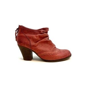 Dkode | Red Leather Heeled Booties Size 39‎